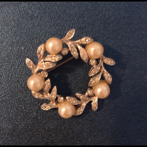 VINTAGE Pearl and silver pin - Picture 2 of 4